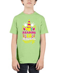 reading is magical 366# - unicorn - Youth Tee Unisex