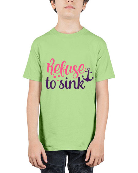 refuse to sink Style 4# - breast cancer - Youth Tee Unisex