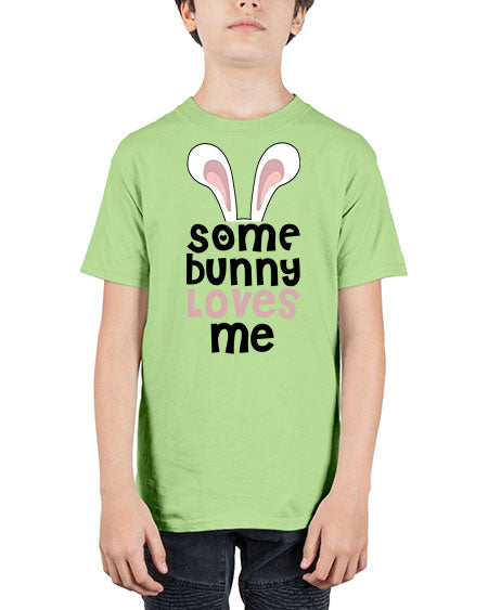 some bunny loves me - rabbit - Youth Tee Unisex