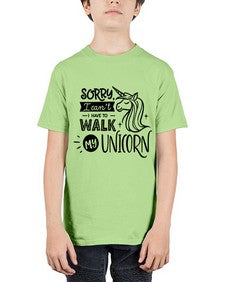 sorry i cant i have to walk black 406# - unicorn - Youth Tee Unisex