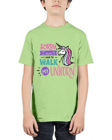 sorry i cant i have to walk my unicorn 407# - unicorn - Youth Tee Unisex