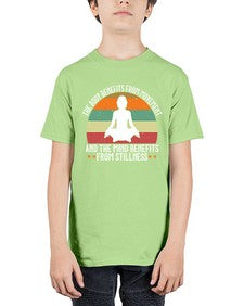 the body benefits from movement and the mind benefits from stillness  547# - yoga - Youth Tee Unisex