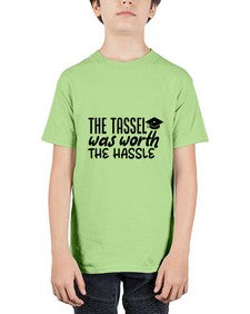the tassel was worth the hassle 943# - graduation - Youth Tee Unisex