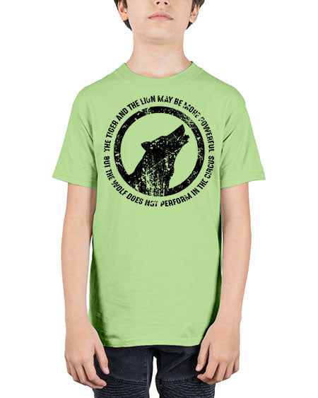 the tiger and the lion may be more powerful - wolf - Youth Tee Unisex