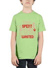 time spend with cat is never wasted Style 121# - cats - Youth Tee Unisex