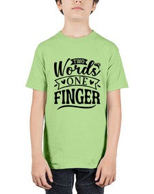 two words one finger 1193# - sassy - Youth Tee Unisex