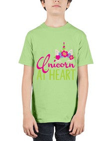 unicorn at heart 444# - unicorn - Youth Tee Unisex