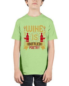 wine is bottled poetry 486# - drinking - Youth Tee Unisex