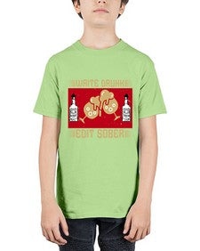 write drunk edit sober 497# - drinking - Youth Tee Unisex