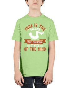 yoga is the stilling of the changing states of the mind  628# - yoga - Youth Tee Unisex
