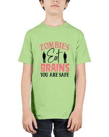 zombies eat brains you are safe 1277# - sassy - Youth Tee Unisex