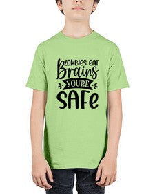 zombies eat brains youre safe 1278# - sassy - Youth Tee Unisex