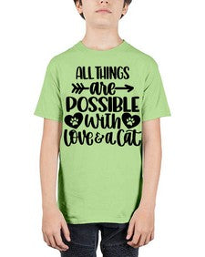 All Things Are Possible Style 75# - cats - Youth Tee Unisex