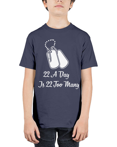 22 A Day is 22 30# - PTSD - Youth Tee Unisex
