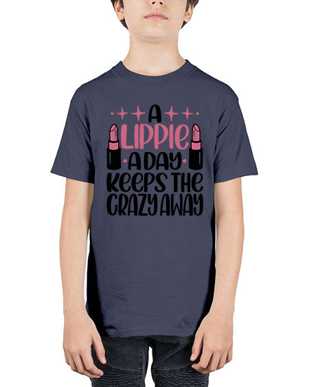 A Lippie A Day Keeps The Crazy Away Style 150# - beauty - fashion - Youth Tee Unisex