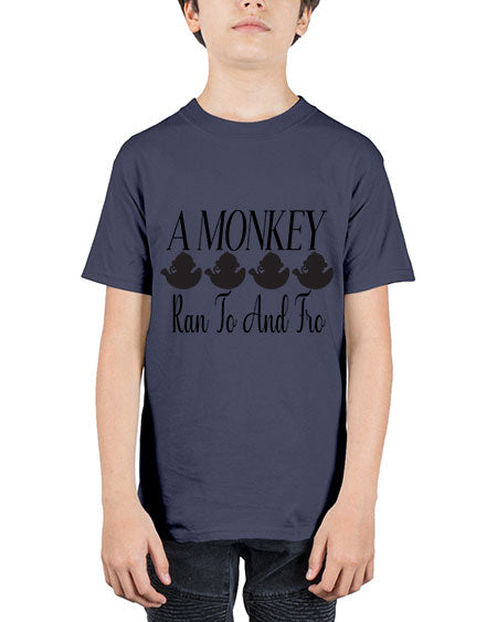 A monkey ran to and  - monkey - Youth Tee Unisex