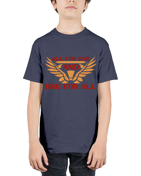 All for one and one for all 2360# - badminton - Youth Tee Unisex