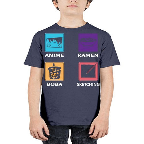 Anime Ramen Boba Sketching Anime 218# - anime - Youth Tee Unisex