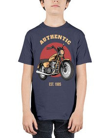 Authentic 8# - motorcycle - Youth Tee Unisex