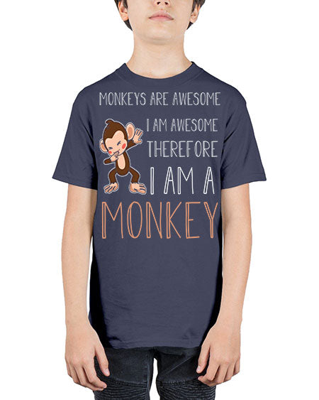 Awesome Monkey Cute Dabbing 2# - monkey - Youth Tee Unisex