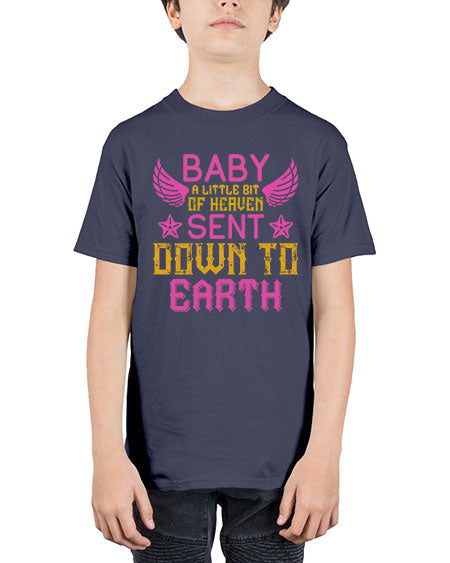 Baby A little bit of heaven sent down to earth Style 273# - baby - Youth Tee Unisex