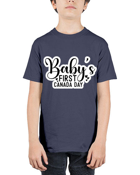 Baby s First Canada Day 275# - baby - Youth Tee Unisex