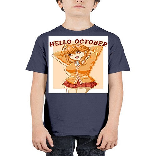 Beautiful and cute teenager girl in hello october 85# - anime - Youth Tee Unisex