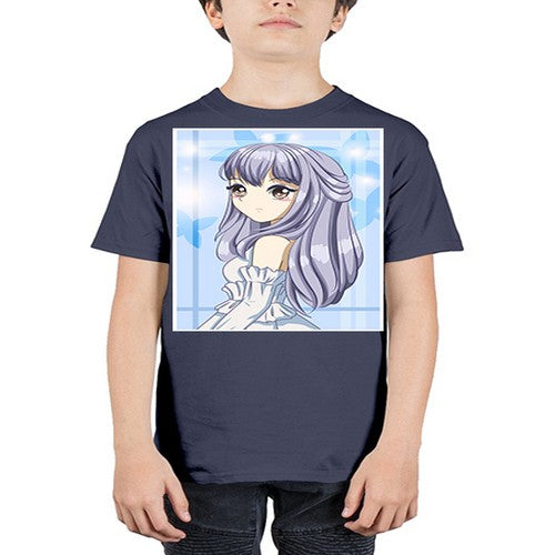 Beautiful and pretty princess silver hair 77# - anime - Youth Tee Unisex