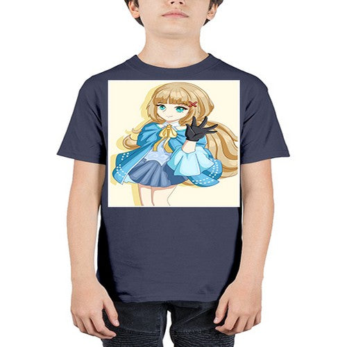 Beautiful princess long hair with blue costume 62# - anime - Youth Tee Unisex