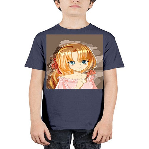 Beautiful princess with flowers 97# - anime - Youth Tee Unisex