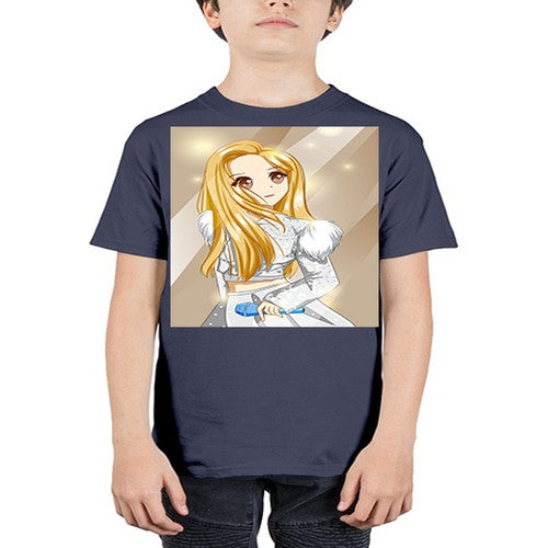 Beautiful singer girl with white dress 182# - anime - Youth Tee Unisex