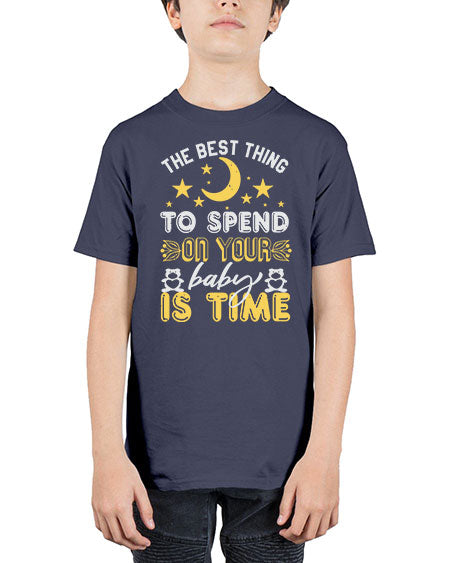 Best Thing to spend on your baby is time Style 44# - baby shower - Youth Tee Unisex