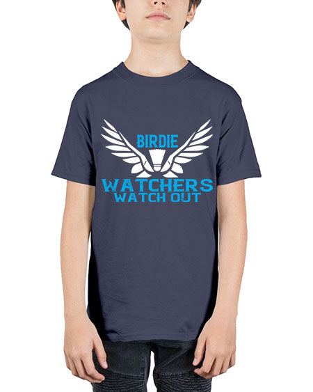 Birdie watchers watch out 2323# - badminton - Youth Tee Unisex