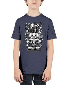 Chess Skull Head 328# - skull and bones - Youth Tee Unisex