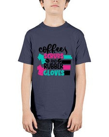 Coffee Scrubs And Rubber Gloves Style Style 664# - nurse - Youth Tee Unisex