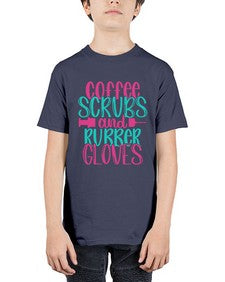 Coffee Scrubs And Rubber Gloves Style Style 665# - nurse - Youth Tee Unisex
