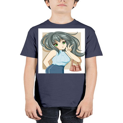 Cool and beautiful girl carry a fashion bag 96# - anime - Youth Tee Unisex