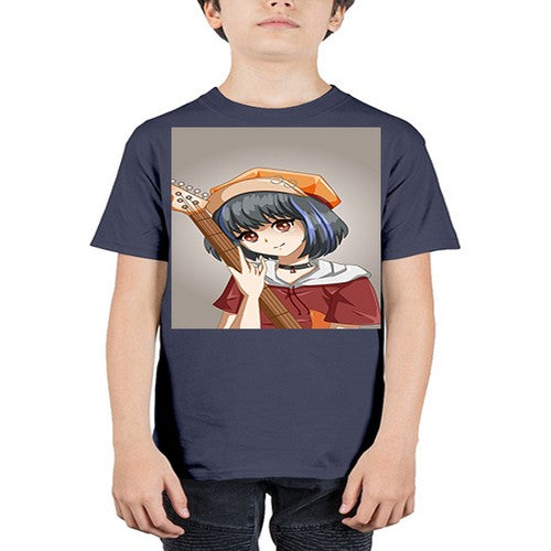 Cool and beautiful rockstar woman with guitar 8# - anime - Youth Tee Unisex
