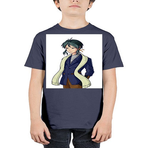 Cool man wearing shawl 59# - anime - Youth Tee Unisex