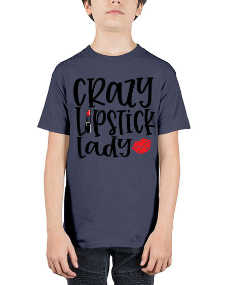 Crazy Lipstick Lady Style 240# - beauty - fashion - Youth Tee Unisex