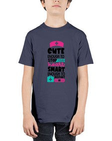 Cute Enough To Stop Your Heart Smart Enough To Restart It Style Style 688# - nurse - Youth Tee Unisex