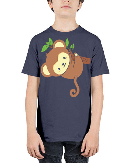 Cute Monkey Hanging on Tree 4# - monkey - Youth Tee Unisex
