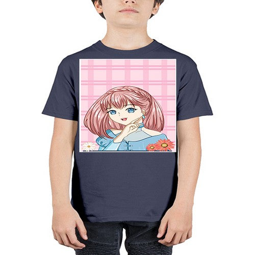 Cute and beautiful princess pink short hair 72# - anime - Youth Tee Unisex