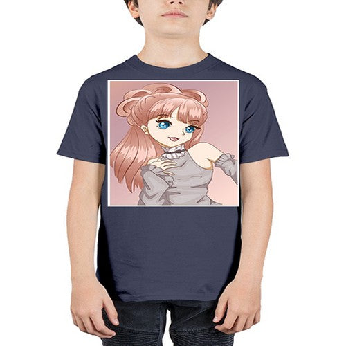 Cute and beautiful princess with brown long hair 55# - anime - Youth Tee Unisex