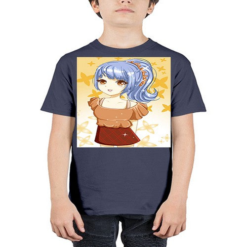Cute and funny girl with blue hair 31# - anime - Youth Tee Unisex