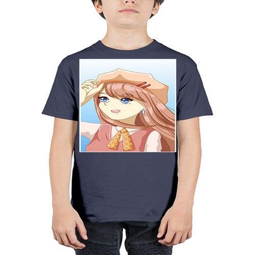 Cute beautiful and funny girl with hat 66# - anime - Youth Tee Unisex