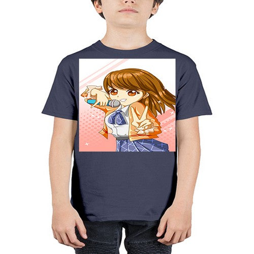 Cute teenage student girl singing song 47# - anime - Youth Tee Unisex