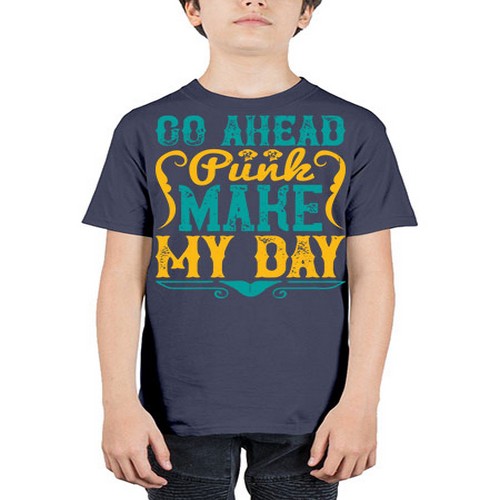 Go Ahead Punk Make My Day Style 45# - dogs - Youth Tee Unisex