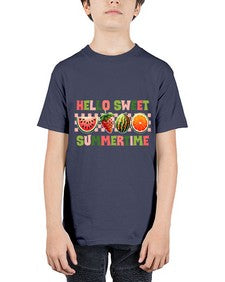 Hello Summer Strawberry 1040# - strawberry - Youth Tee Unisex