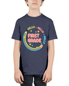 Hello first Grade Pencil 278# - first grade - Youth Tee Unisex